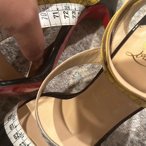 Christian Louboutin Vintage Trompe L'oeil Measuring Tape Strappy High Heels - Picture 15 of 16